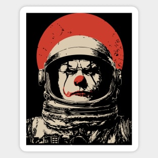 Creepy Cosmic Clown Astronaut Magnet